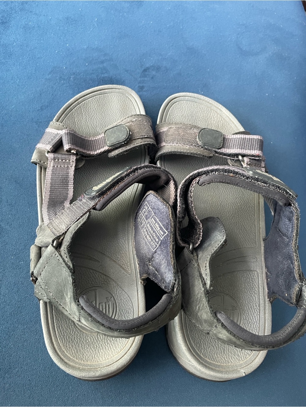 FitFlop Gray Outdoor Adjustable Strap Sandals